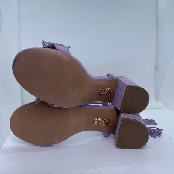 Aquazzura Wild Thing 50 Sandals Lilac Size 37 Rare - Picture 6 of 7